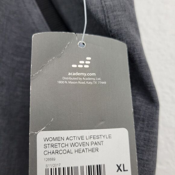 BCG Women's Active Woven Charcoal Heather Pant Size XL - Picture 6 of 8